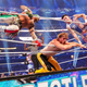 Logan Paul takes a 619 from Rey and Dominik Mysterio